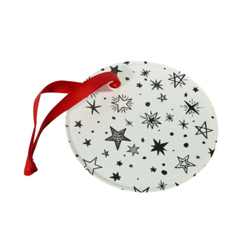 Doodle Stars, Στολίδι Χριστουγεννιάτικο στολίδι γυάλινο 9cm