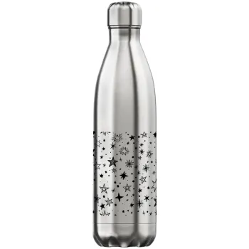 Doodle Stars, Inox (Stainless steel) hot metal mug, double wall, 750ml