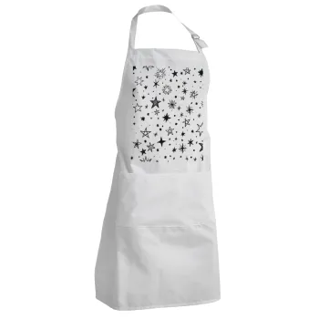 Doodle Stars, Ποδιά Σεφ Ολόσωμη Ενήλικων (με ρυθμιστικά και 2 τσέπες)