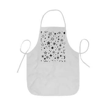 Doodle Stars, Ποδιά Σεφ ολόσωμη κοντή  Παιδική (44x62cm)