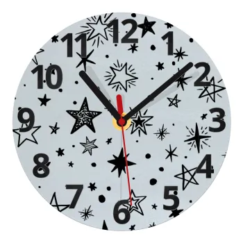 Doodle Stars, Ρολόι τοίχου γυάλινο (20cm)