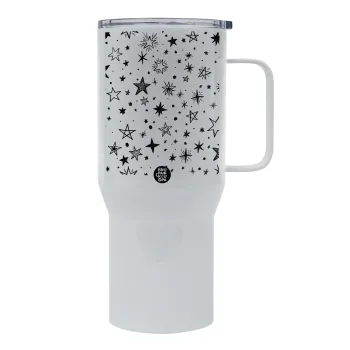 Doodle Stars, Tumbler με καπάκι, διπλού τοιχώματος (θερμό) 750L