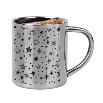 Doodle Stars, Κουπάκι μεταλλικό διπλού τοιχώματος για espresso (220ml)