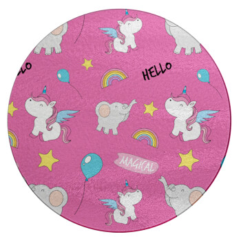 Happy Clouds Doodle, Επιφάνεια κοπής γυάλινη στρογγυλή (30cm)