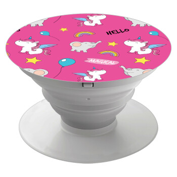 Happy Clouds Doodle, Phone Holders Stand  Λευκό Βάση Στήριξης Κινητού στο Χέρι