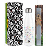 Easter candle, metallic white thermos bottle (500ml) & aromatic flat candle (30cm) (GRAY)
