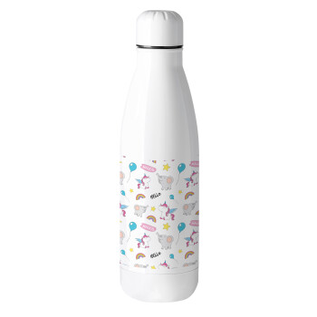 Happy Clouds Doodle, Metal mug thermos (Stainless steel), 500ml