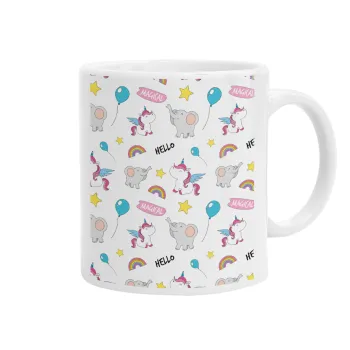 Happy Clouds Doodle, Κούπα, κεραμική, 330ml