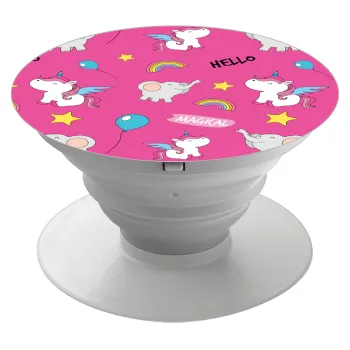 Happy Clouds Doodle, Phone Holders Stand  Λευκό Βάση Στήριξης Κινητού στο Χέρι