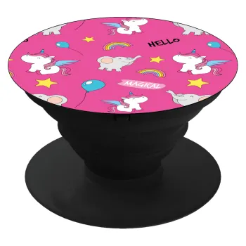 Happy Clouds Doodle, Phone Holders Stand  Μαύρο Βάση Στήριξης Κινητού στο Χέρι