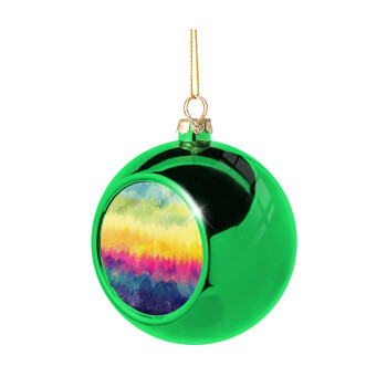 Tie Dye Hor, Χριστουγεννιάτικη μπάλα δένδρου Πράσινη 8cm