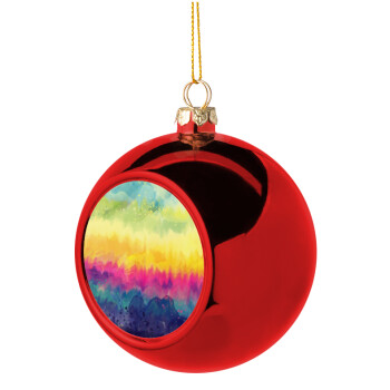 Tie Dye Hor, Χριστουγεννιάτικη μπάλα δένδρου Κόκκινη 8cm