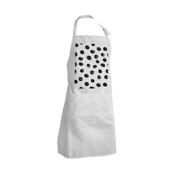 Doodle Dots, Adult Chef Apron (with sliders and 2 pockets)