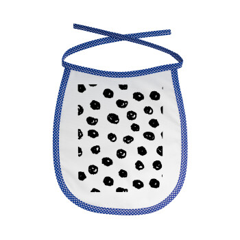 Doodle Dots, Σαλιάρα μωρού αλέκιαστη με κορδόνι Μπλε