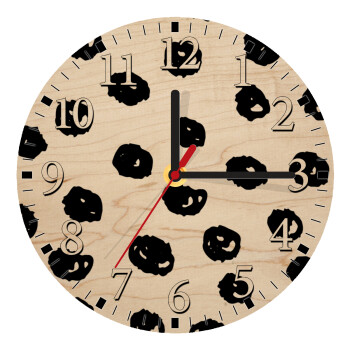 Doodle Dots, Ρολόι τοίχου ξύλινο plywood (20cm)