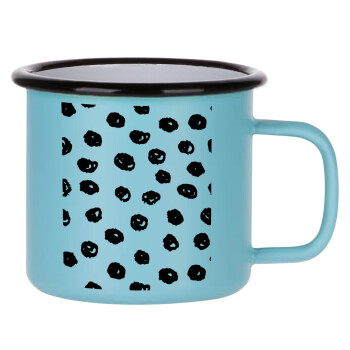 Doodle Dots, Κούπα Μεταλλική εμαγιέ ΜΑΤ σιέλ 360ml