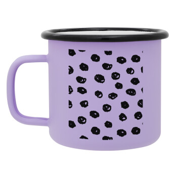 Doodle Dots, Κούπα Μεταλλική εμαγιέ ΜΑΤ Light Pastel Purple 360ml