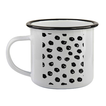 Doodle Dots, Κούπα εμαγιέ με μαύρο χείλος 360ml