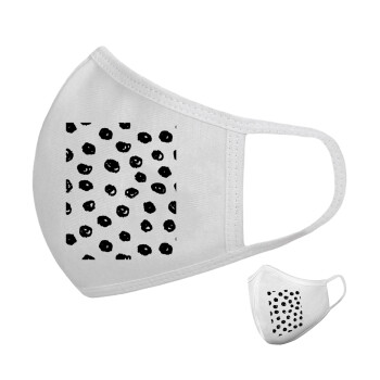 Doodle Dots, Μάσκα υφασμάτινη υψηλής άνεσης παιδική (Δώρο πλαστική θήκη)