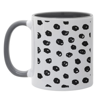 Doodle Dots, Mug colored grey, ceramic, 330ml
