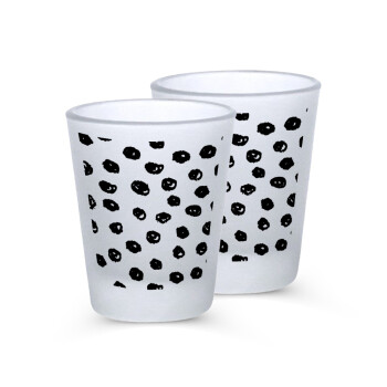 Doodle Dots, Σφηνοπότηρα γυάλινα 45ml του πάγου (2 τεμάχια)