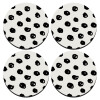 SET of 4 round wooden coasters (9cm)