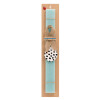 Easter Set, wooden keychain & aromatic flat Easter candle (30cm) (TURQUOISE)