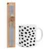 Easter Set, Ceramic Cup (330ml) & Easter aromatic flat candle (30cm) (GRAY)