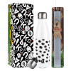 Easter candle, metallic white thermos bottle (500ml) & aromatic flat candle (30cm) (GRAY)