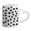 Mug heart handle, ceramic, 330ml