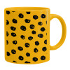 Ceramic coffee mug yellow, 330ml