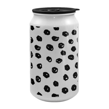 Doodle Dots, Κούπα ταξιδιού μεταλλική με καπάκι (tin-can) 500ml