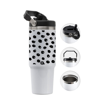 Doodle Dots, 30oz stainless Steel Tumbler with Handle