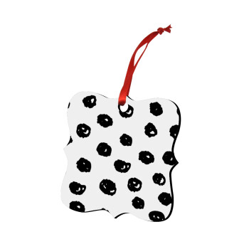 Doodle Dots, Christmas ornament polygon wooden 7.5cm
