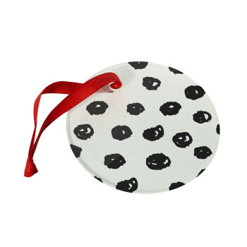 Doodle Dots, Χριστουγεννιάτικο στολίδι γυάλινο 9cm