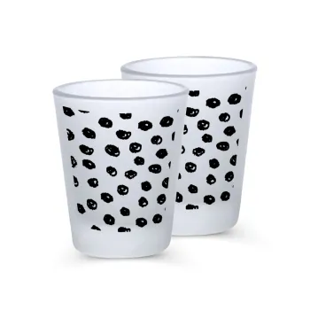 Doodle Dots, Σφηνοπότηρα γυάλινα 45ml του πάγου (2 τεμάχια)