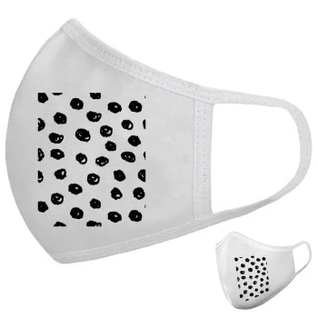 Doodle Dots, Μάσκα υφασμάτινη υψηλής άνεσης παιδική (Δώρο πλαστική θήκη)