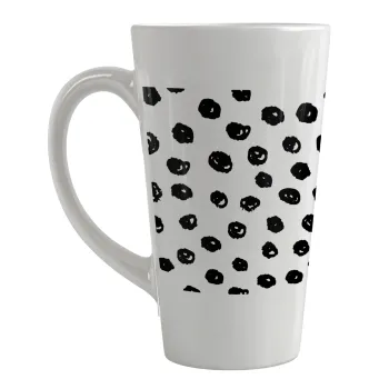 Doodle Dots, Κούπα κωνική Latte Μεγάλη, κεραμική, 450ml