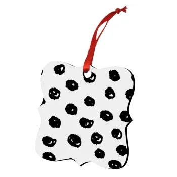 Doodle Dots, Στολίδι Χριστουγεννιάτικο στολίδι polygon ξύλινο 7.5cm