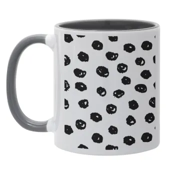 Doodle Dots, Mug colored grey, ceramic, 330ml