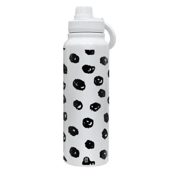 Doodle Dots, Θερμός 1L Ανοξείδωτο με Βάση Κινητού & Διπλά Τοιχώματα