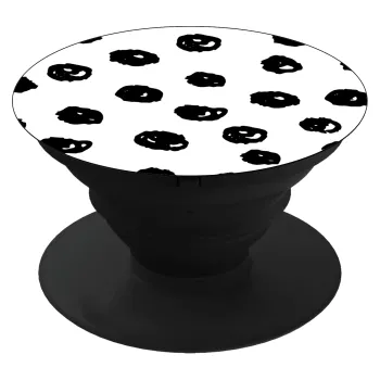 Doodle Dots, Phone Holders Stand  Black Hand-held Mobile Phone Holder
