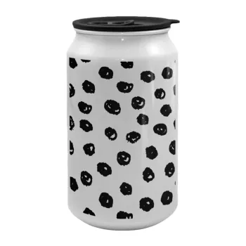 Doodle Dots, Κούπα ταξιδιού μεταλλική με καπάκι (tin-can) 500ml