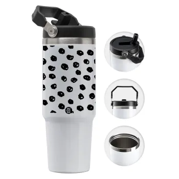 Doodle Dots, Θερμός Ανοξείδωτο 30oz με χερούλι