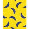 Yellow seamless with blue bananas