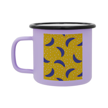 Yellow seamless with blue bananas, Κούπα Μεταλλική εμαγιέ ΜΑΤ Light Pastel Purple 360ml