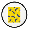 Yellow seamless with blue bananas, Βεντάλια υφασμάτινη αναδιπλούμενη με θήκη (20cm)
