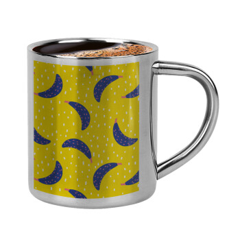 Yellow seamless with blue bananas, Κουπάκι μεταλλικό διπλού τοιχώματος για espresso (220ml)