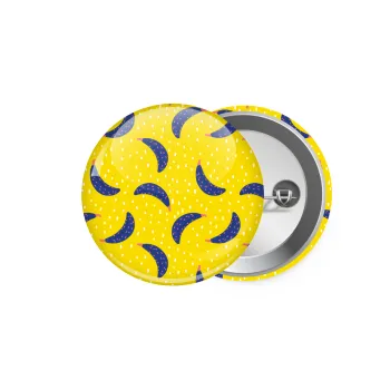 Yellow seamless with blue bananas, Κονκάρδα παραμάνα 5.9cm