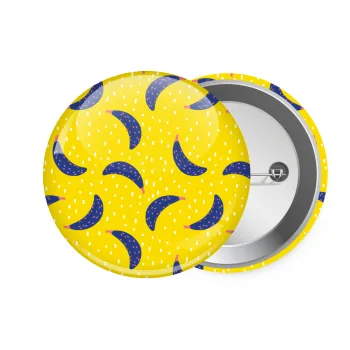 Yellow seamless with blue bananas, Κονκάρδα παραμάνα 7.5cm